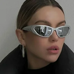 New Sports Steampunk Y2K Sunglasses Women Punk Goggle Brand Designer Sun Glasses Men Silver Mirror Shades Fashion UV400 Eyewear