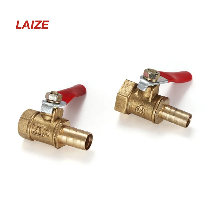 صمام كروي نحاسي شائك 1/4 3/8 1/2 BSP خيوط ذكر أنثى موصل خيط تركيب أنابيب النحاس #3