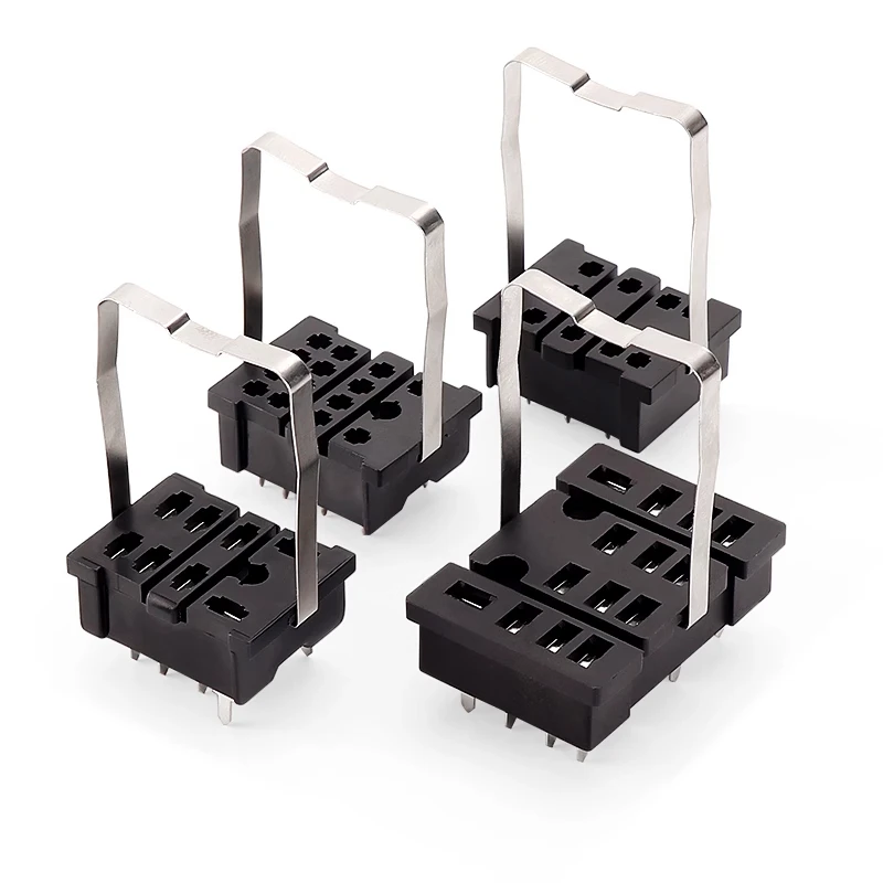 ENMG PCB Mount Relay Socket Base PT08-0 PT14-02 PY14-02 8-Pin 14-Pin Solder Type Relay Holder for Intermediate Relays