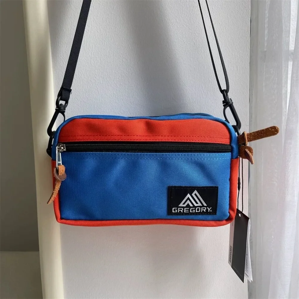 GREGORY Men Crossbody Bag Color Block Casual Shoulder Bag Lightweight Square Messenger Bag Vintage Travel EDC Sling Pouch Women