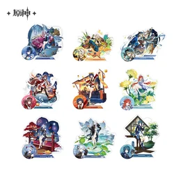 Sunsyea Genshin Impact Official Merch miHoYo Original Theme Series Badge Acrylic Stand Ayaka Diluc Klee Kaeya Keqing Hu Tao