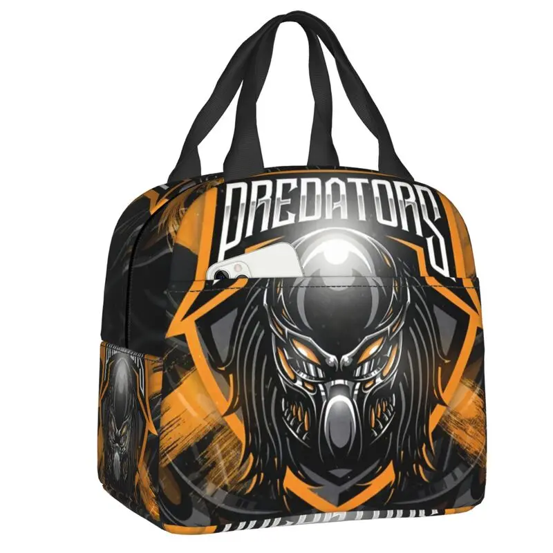 Alien Predators Science Insulated Lunch Bags for Fiction Horror Comics Portable Thermal Cooler Bento Box Kids School Children