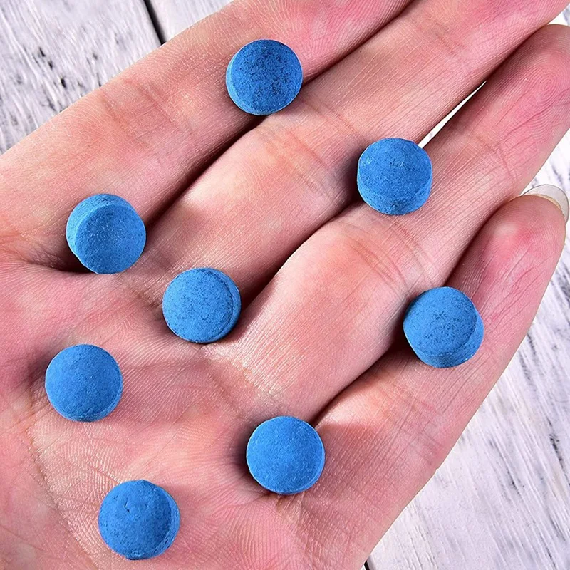 Dica de substituição de bola de bilhar com estojo, ponta masculina para sinuca e piscina americana, azul, 13mm, 50 peças