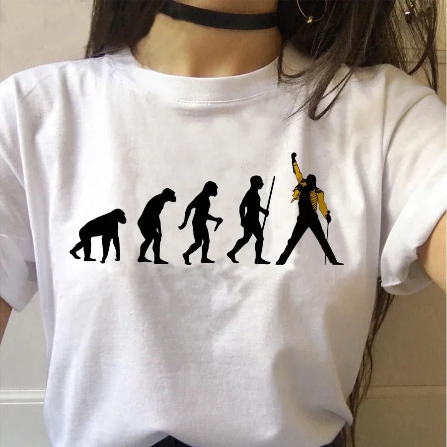 تيشيرت نسائي عتيق من الهرازو ، فريدي ميركوري ، تي شيرت باند كوين ، أولزانغ ، توب روك جرافيك ، موضة نسائية ، 90s #5