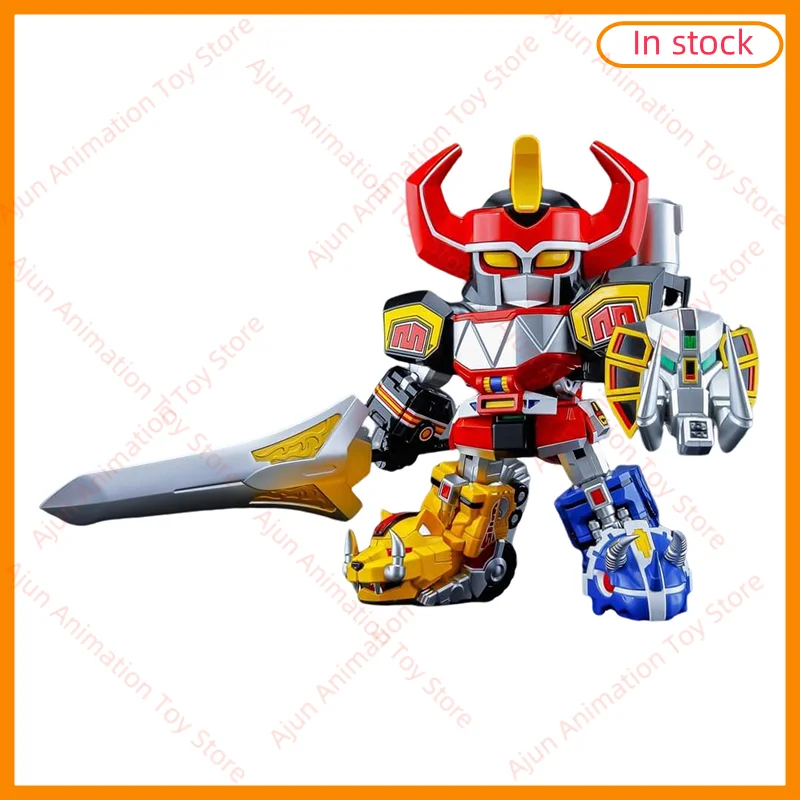 In Stock 72 Hours Action Toys MIGHTY DEFORMED Power Rangers Megazord Mecha Movable Transform Toy Gift Collection