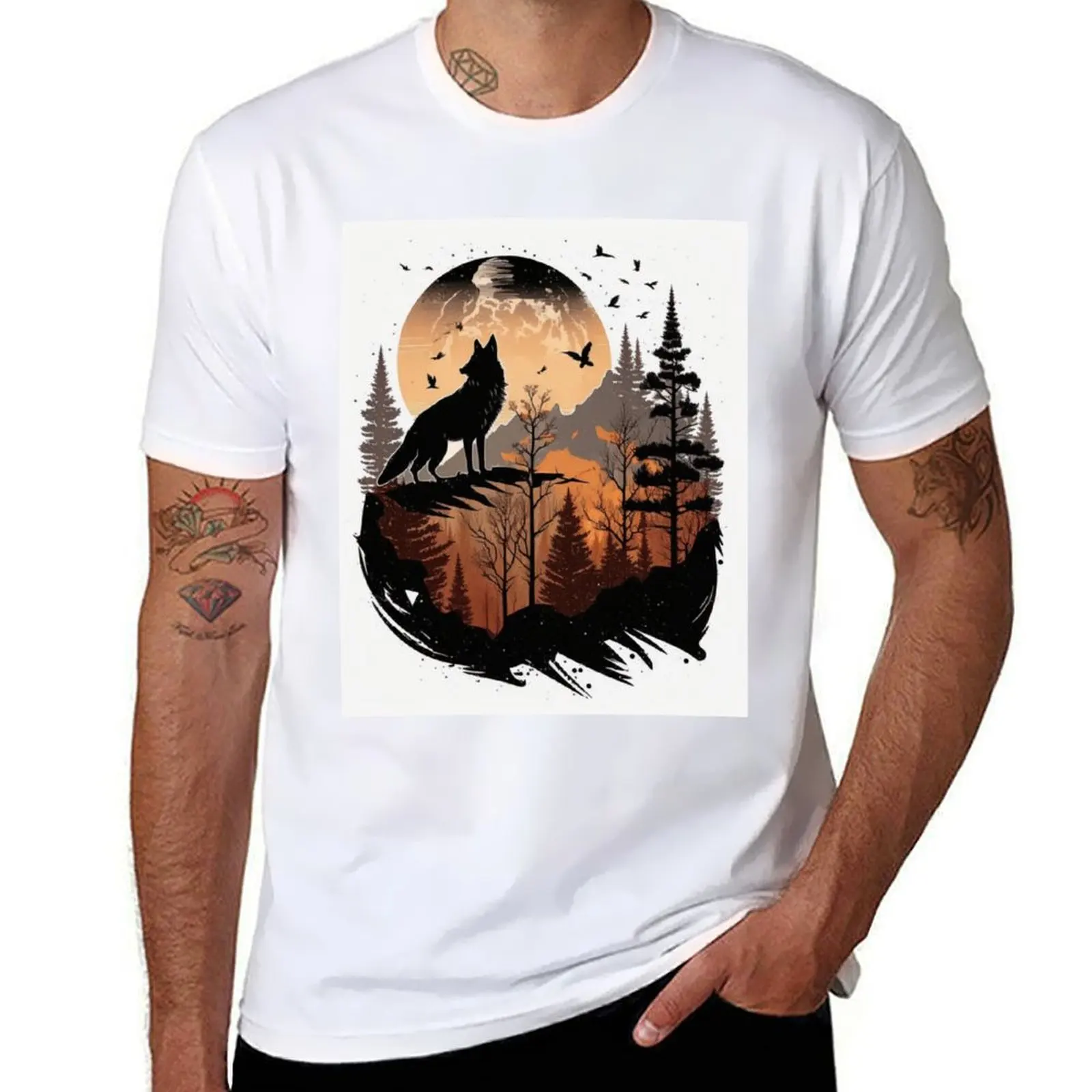 

Majestic Nature: Mountains, Volcanoes, and Sunsets T-Shirt man t shirts graphic man t shirt cotton