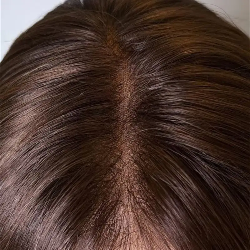 Ombre Brown Synthetic HD Lace Front Wig with Roots Heat Resistant Fiber Wig Glueless Realistic Natural Looking Short Wave Bob