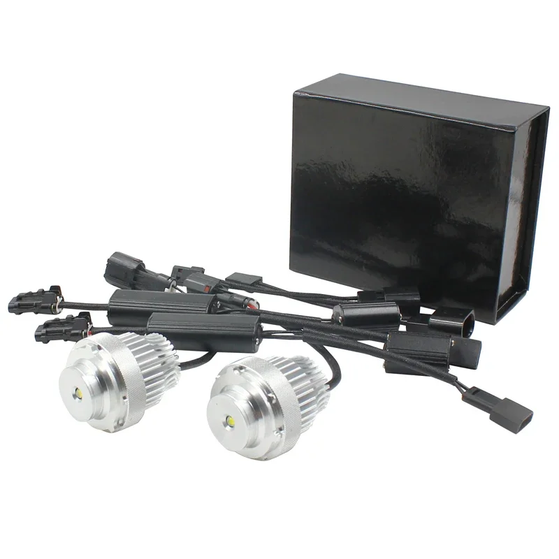 

FSYLX LED Marker Angel Eyes with LED Chips Xenon White for BW E60 E61 LCI Halogen Headlight Car LED Angel Eyes for Bw E60