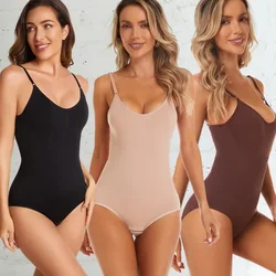 Body con cuello en V para mujer, ropa moldeadora de cuerpo completo, Control de barriga, vaina adelgazante, levantador de glúteos, hebilla de entrepierna, pantalones de elevación de cintura