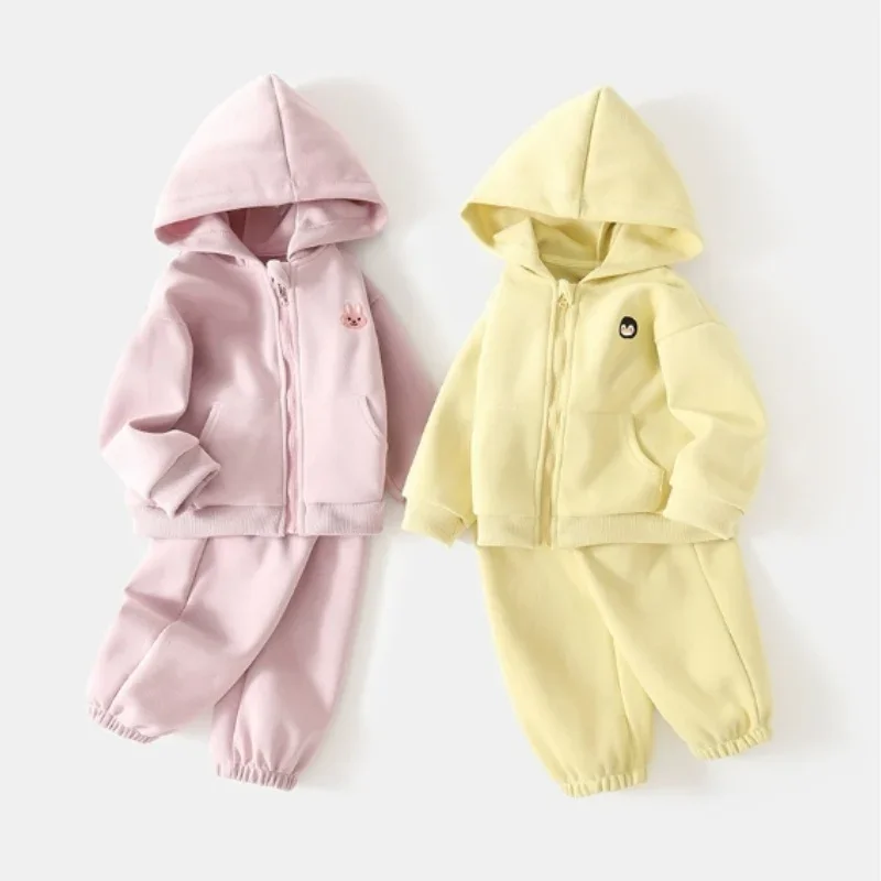 

Children's Hoodie Set Kids Clothes Toddler Outfits Cute Animal Embroidery Casual Sweaters Autumn Hooded Sweatshirt pants 2pcs/se