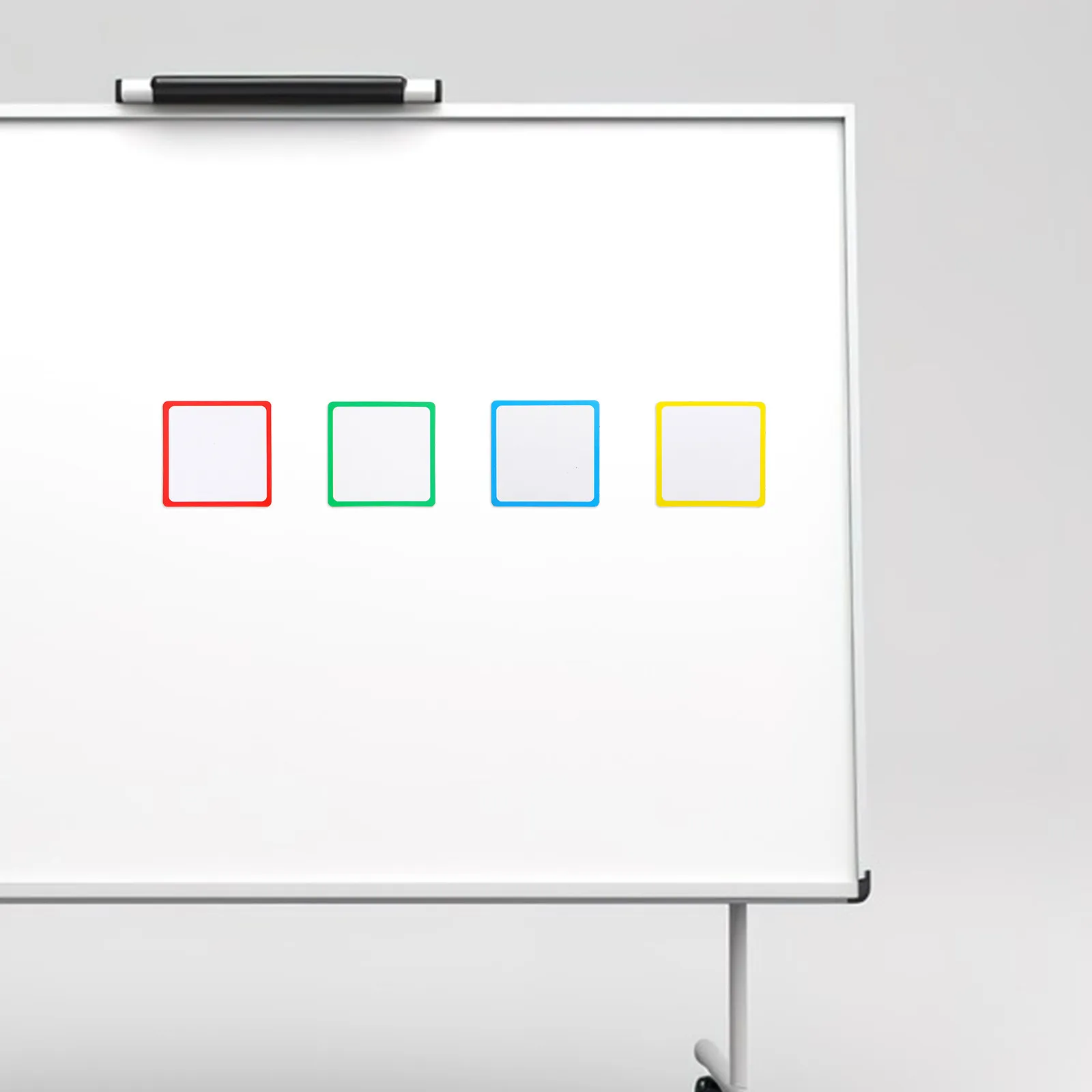 Magnetic Dry Erase Squares 16 Pack Reusable Easy Clean Writing Sheets for Classroom Office Metal Surfaces