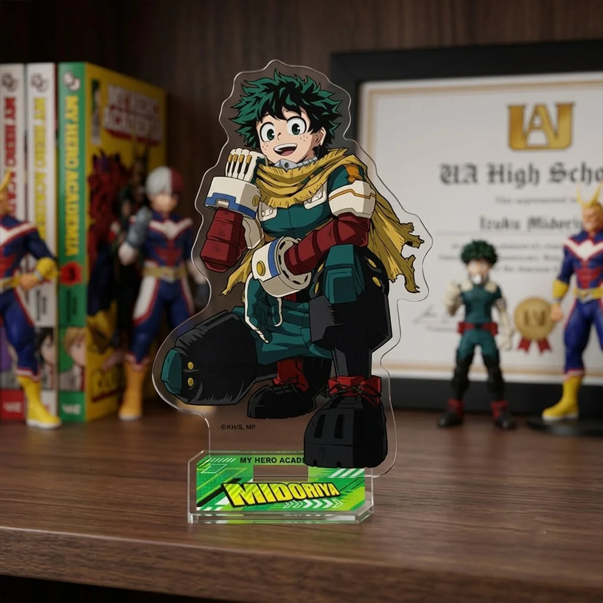 My Hero Academia 15cm Acrylic Stand Figurine Anime Bakugo Todoroki Deku Decor July 4th Independence Day keychain Gift