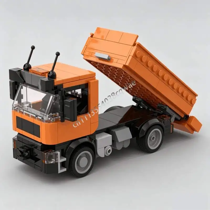 443Parts Snow Plow Lorry MOC Truck Model Custom Puzzle DIY Assembly Building Blocks Toy Gift Collection Display Service Vehicle