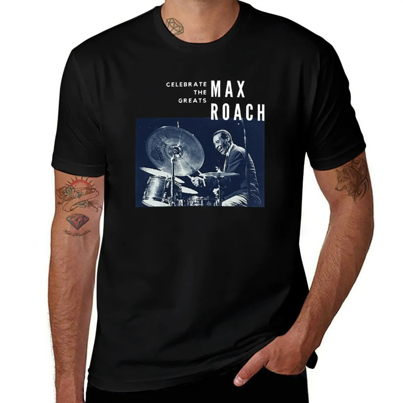 Max Roach: Great Jazz Drummer/ Musician T-Shirt Comfort Stretch Tee Shirt