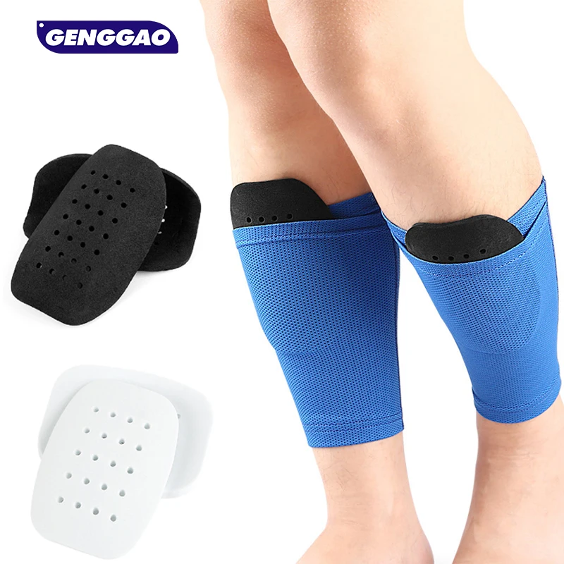 1Pair Soccer Shin Guard Insert Plates, EVA Material with Breathable Holes, Adult & Kids Sports Shin Protectors for Training
