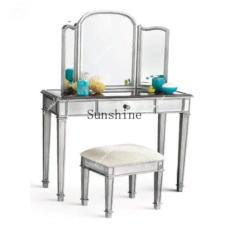Bedroom simple modern European makeup table mirror furniture neoclassical 2006  FT