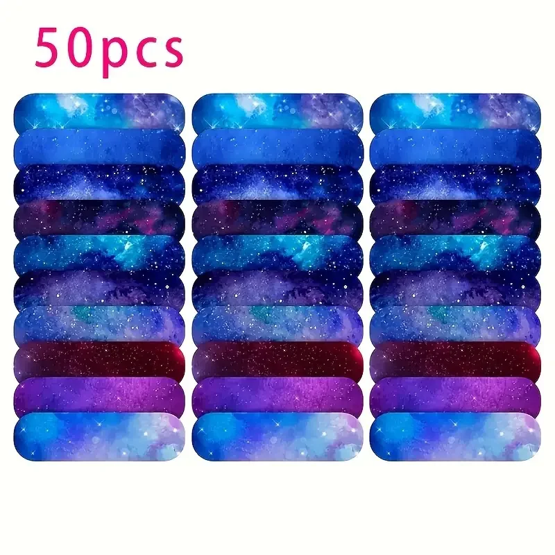 30Pcs 50Pcs Flexible PE Bandages With Blue Starry Sky Pattern Strong Adhesion Comfortable Wear Daily Protection For Minor Scratc