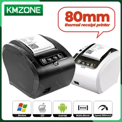 80mm Thermal Receipt Printer Work with Windows USB Ethernet Seri Wifi Bluetooth Port Bill Machine Maker Kitchen Pos Desktop Auto