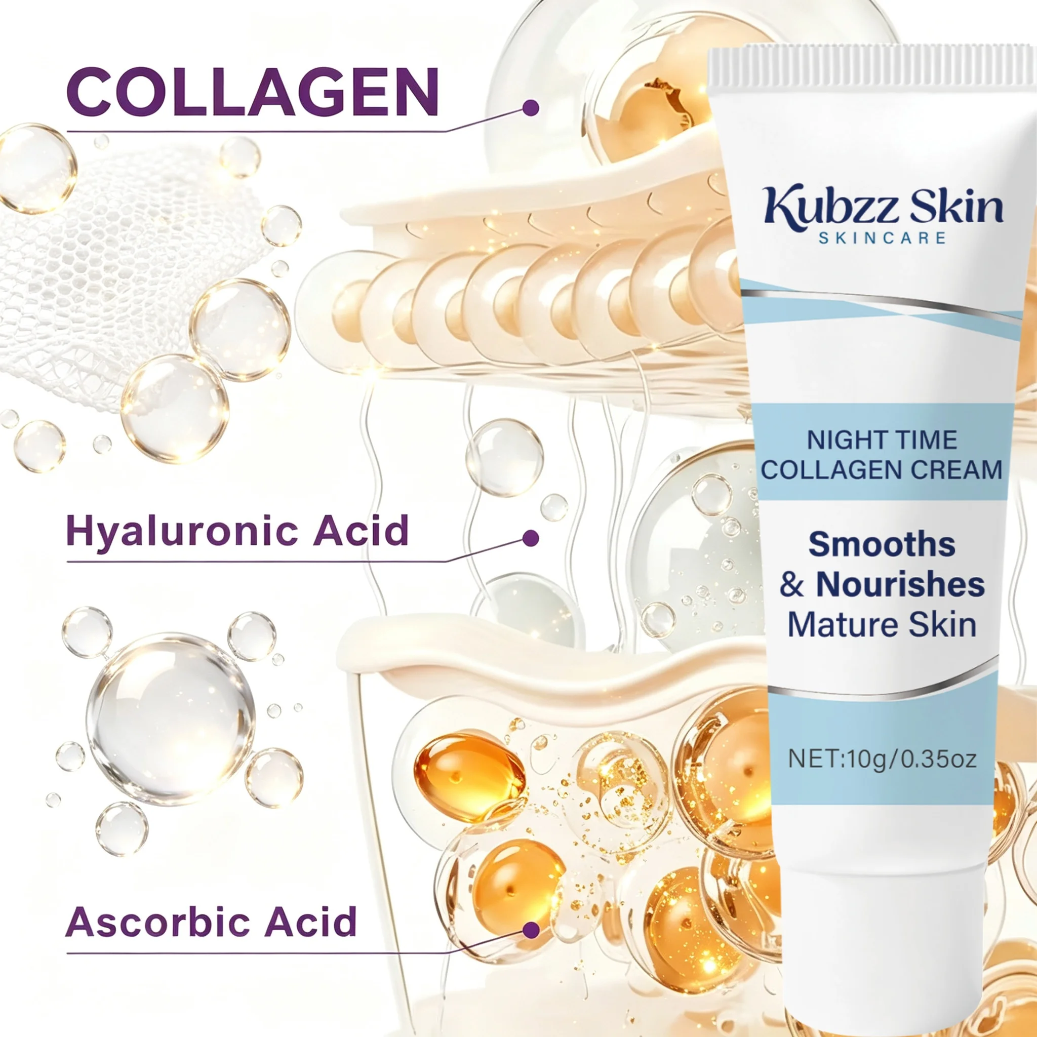 Ascorbic Acid Lifting Cream, Light Texture And Quick Absorption, Instant Hydration, Radiant Skin.
