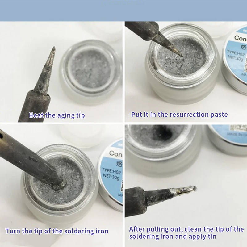 For Oxide Head Resurrection Oxidative Activator Soldering Iron Tip Refresher Non-stick Tin Solder Cream Clean PasteUniversal Box