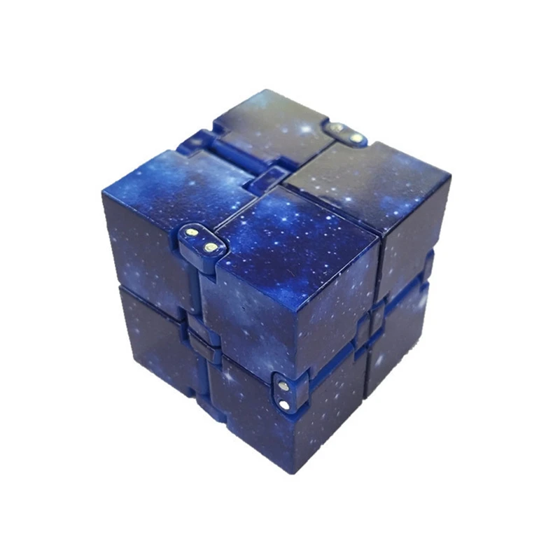 Metal Infinite Magic Cube Anti Stress Fidget Toys Easy Play Hand Spinner Office Cubic Stress Reliever Toys For Kid Children Gift