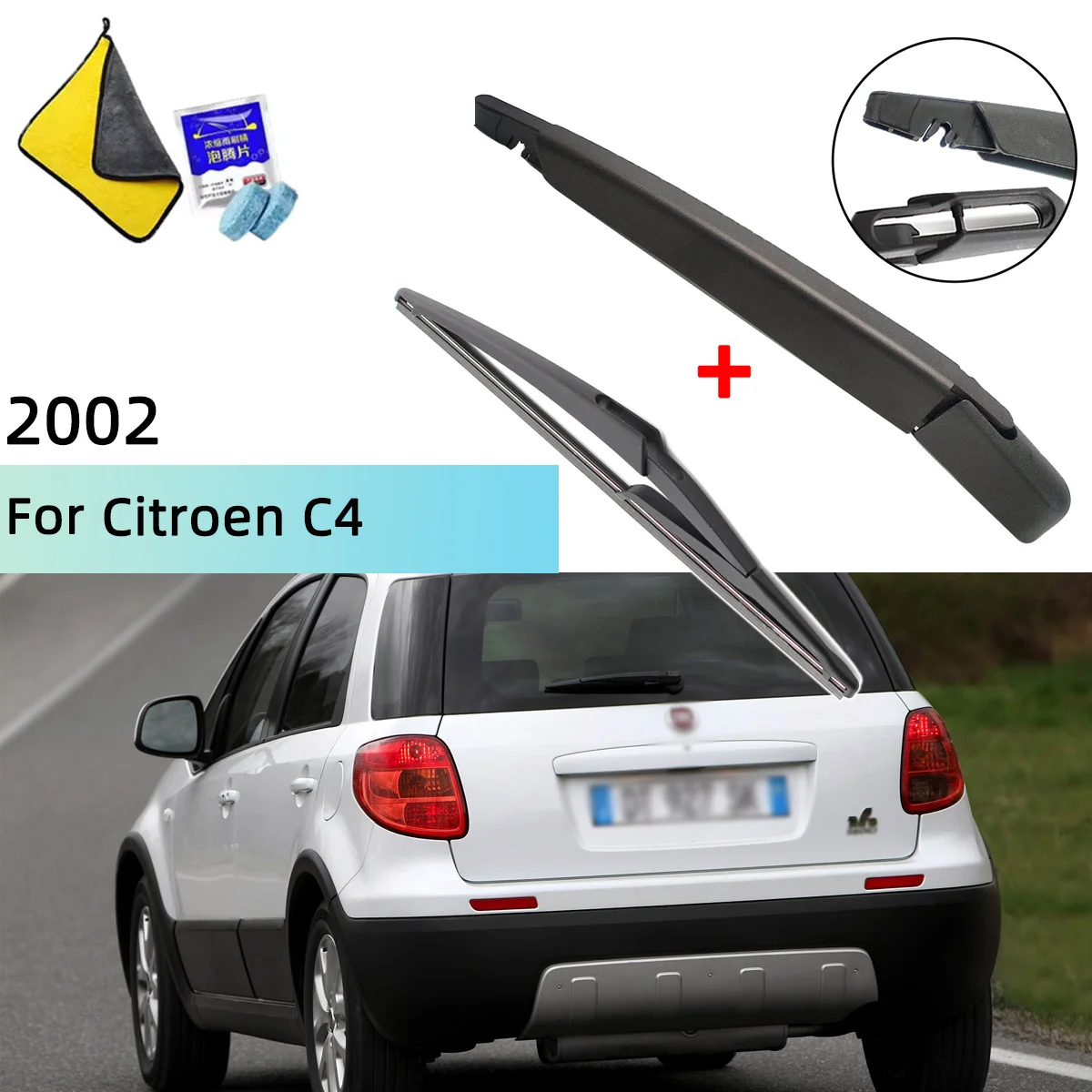 

Fits For FIAT SEDICI 2002 Rear Windscreen Wiper Blade Wiper Arm Windscreen Windshield Wipers Brushes Cleaning Accessories
