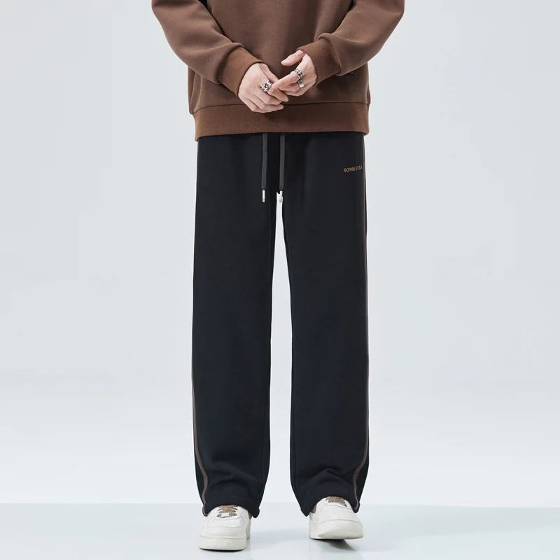 

Drawstring Loose Straight Underpants Daily Casual Pants 2024 New Loose Straight Tube Cool Breathable Casual Long Daily Pants