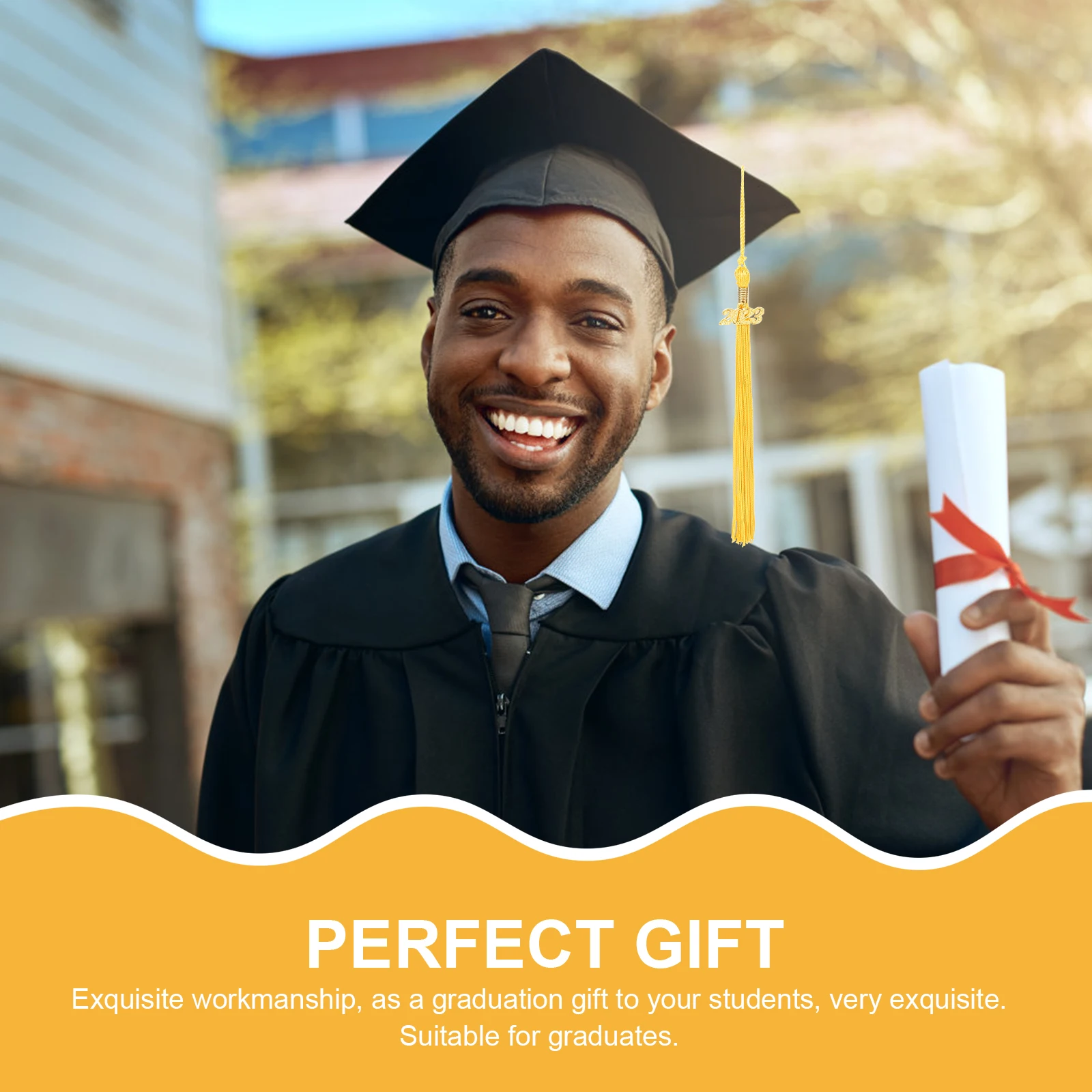 

5 Pcs Doctor Hat Tassel Graduation Decoration Accessories Label Cap Polyester Caps Charm for Tassels