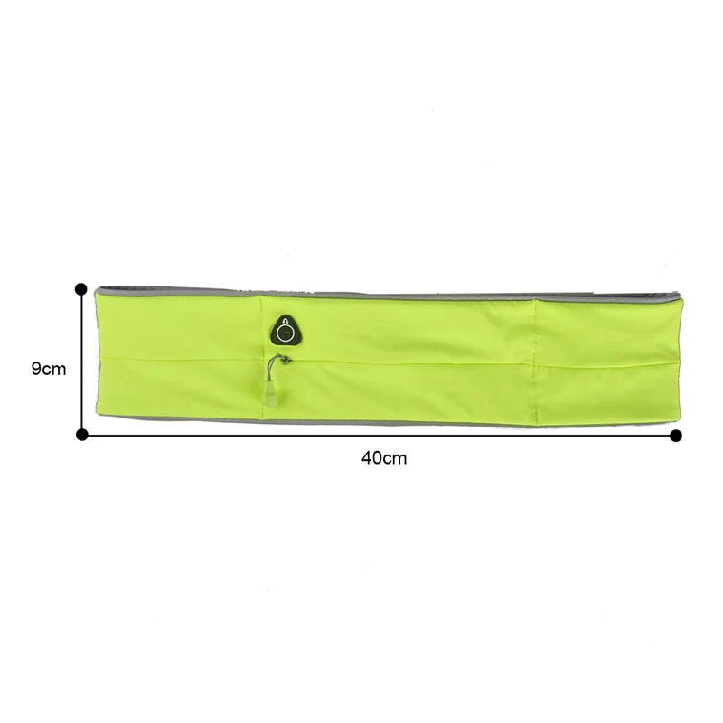 Marathon-Laufgürtel für Mobiltelefone Unisex Sporttaschen Fitness-Gürtel Hüfttasche Radfahren Joggen Reflektierender Streifen Gürteltasche – Detail 4