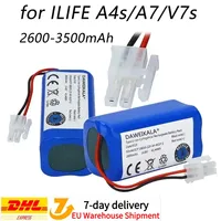 NEW 14.8V 3500mAh 14.4V 3200mAh Lithium Battery For ILIFE A4 A4s V7 A6 V7s Plus Robot Vacuum Cleaner ILife 4S1P real Capacity