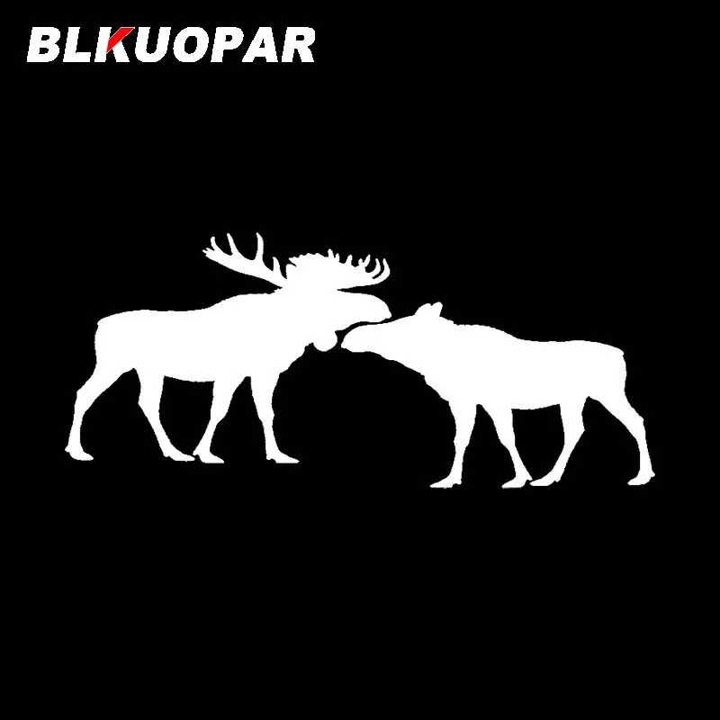 ملصق سيارة BLKUOPAR for Moose Bull and Cow، ملصق مضاد للماء، ملصق إبداعي للكمبيوتر المحمول والدراجات النارية والثلاجة من الفينيل للسيارة