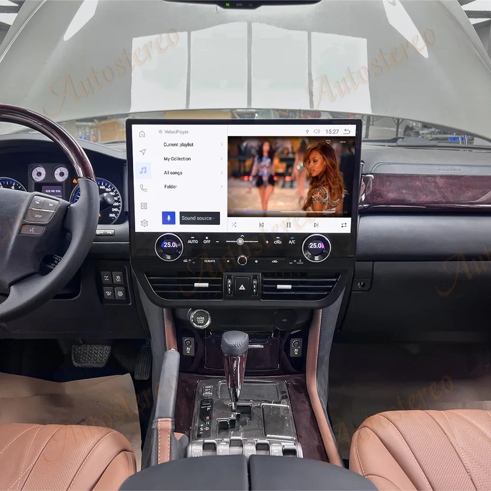19.8 بوصة كوالكوم لكزس LX570 2007-2015 أندرويد 13 سيارة مشغل وسائط متعددة نظام تحديد المواقع والملاحة راديو تلقائي مسجل شرائط رئيس وحدة