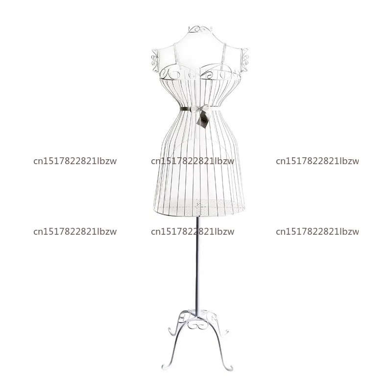 Vintage Wrought Iron Half-Body Form | Window Display  for Women's Clothing & Wedding Dresses