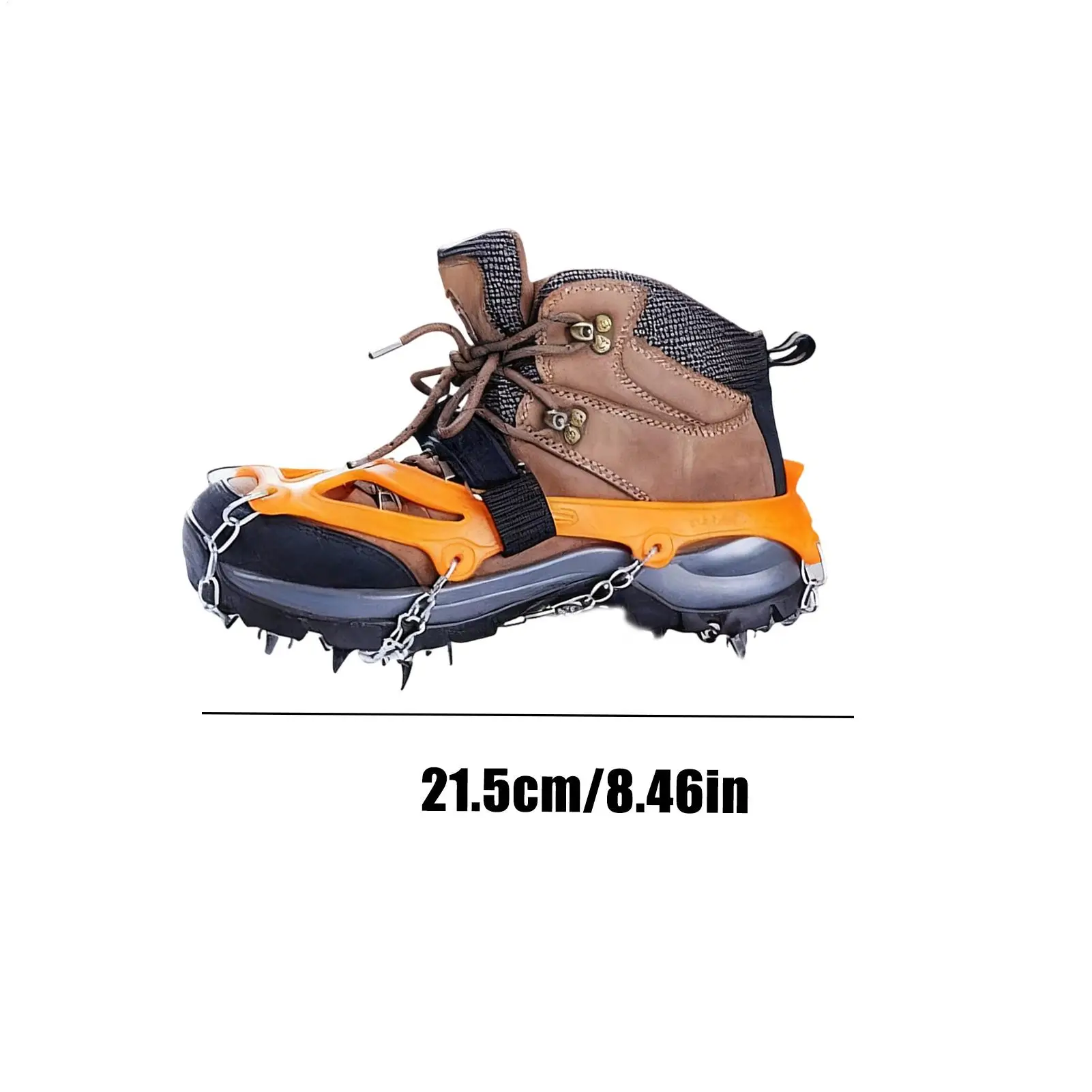 حذاء الجليد غير قابل للانزلاق من الفولاذ المقاوم للصدأ واقي للثلج والثلج لصيد الأسماك والمشي وتسلق الجبال والمشي لمسافات طويلة والسفر والتسلق #6