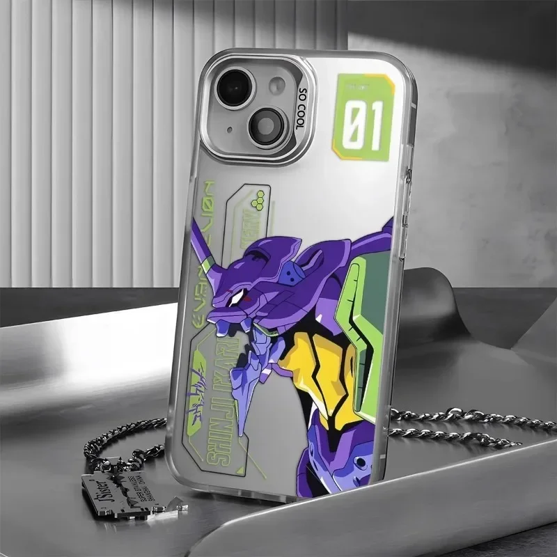 Anime Evangelion Phone Case for Iphone 15 14 13 12 11 Pro Max Cartoon Cool Non-Slip Shockproof Phone Covers Fashion Man\'s Gifts