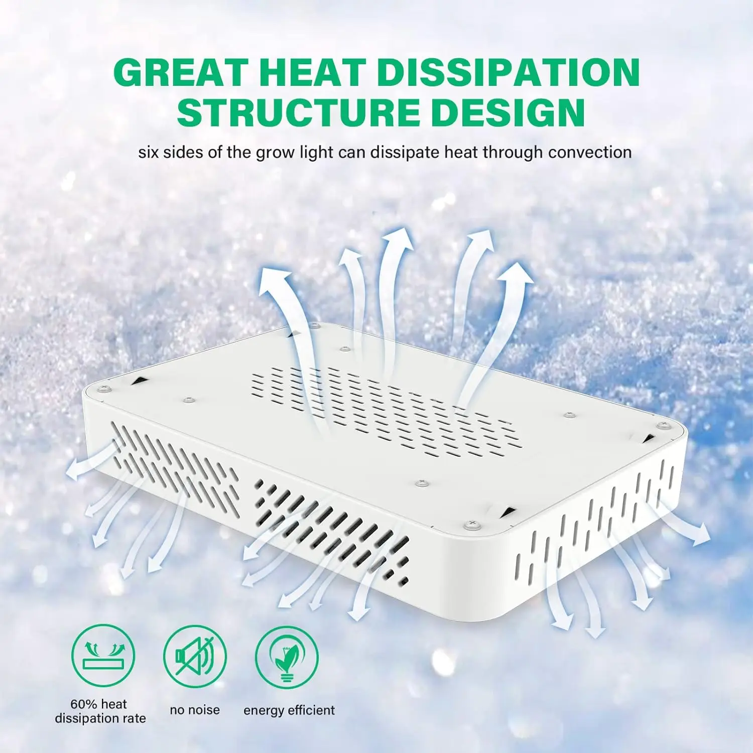 1000 واط LED تنمو ضوء الطيف الكامل للنباتات الداخلية المائية الخضار زهرة تنمو خيمة #6