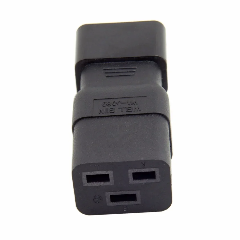 IEC320 ชาย C14 หญิง C19 Power Mains Extension Adapter สําหรับ PDU UPS 10A to 16A
