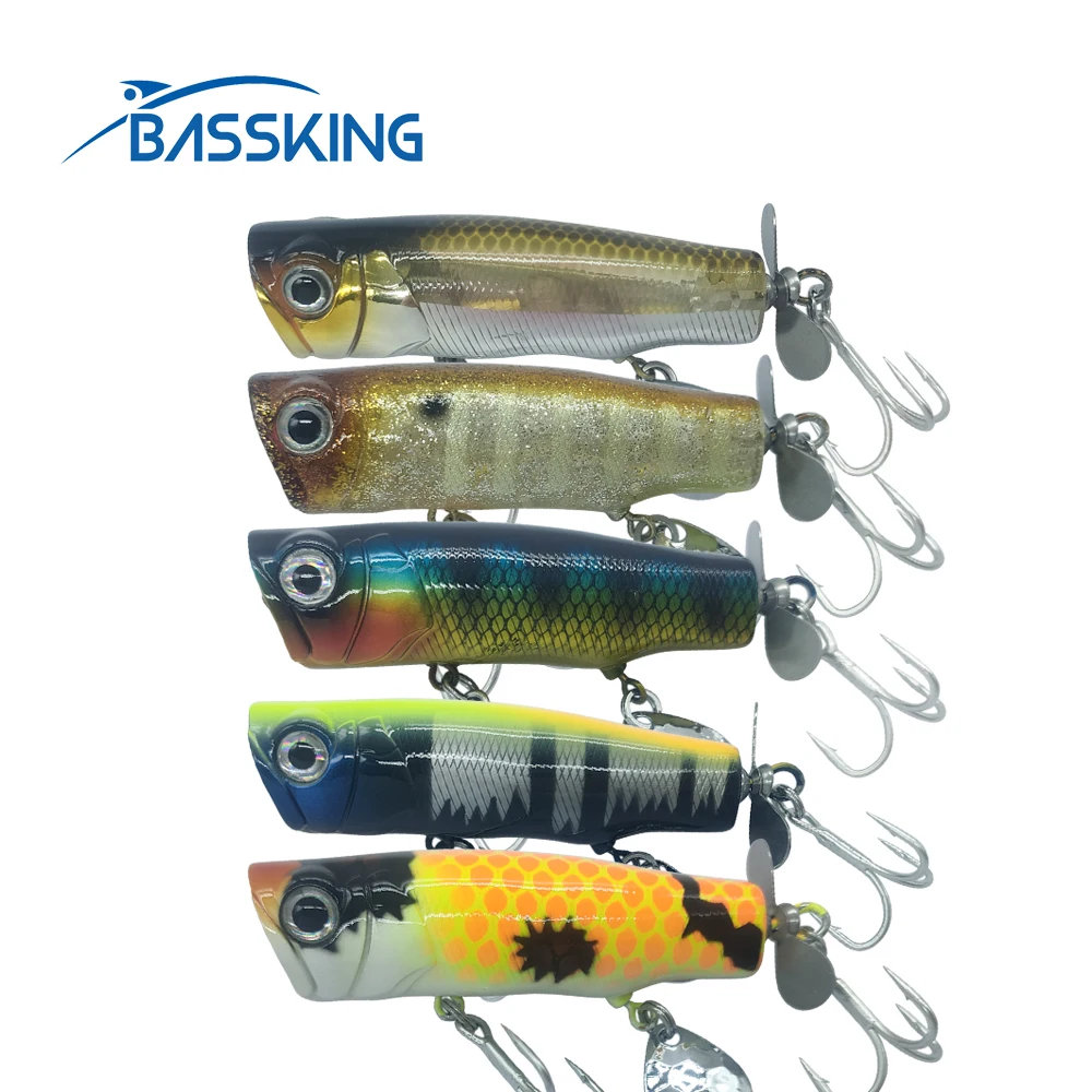 bassking-isca-popper-de-agua-superior-70mm-14g-cauda-rotativa-isca-de-pesca-broche-artificial-wobbler-crankbaits-equipamento-de-pesca