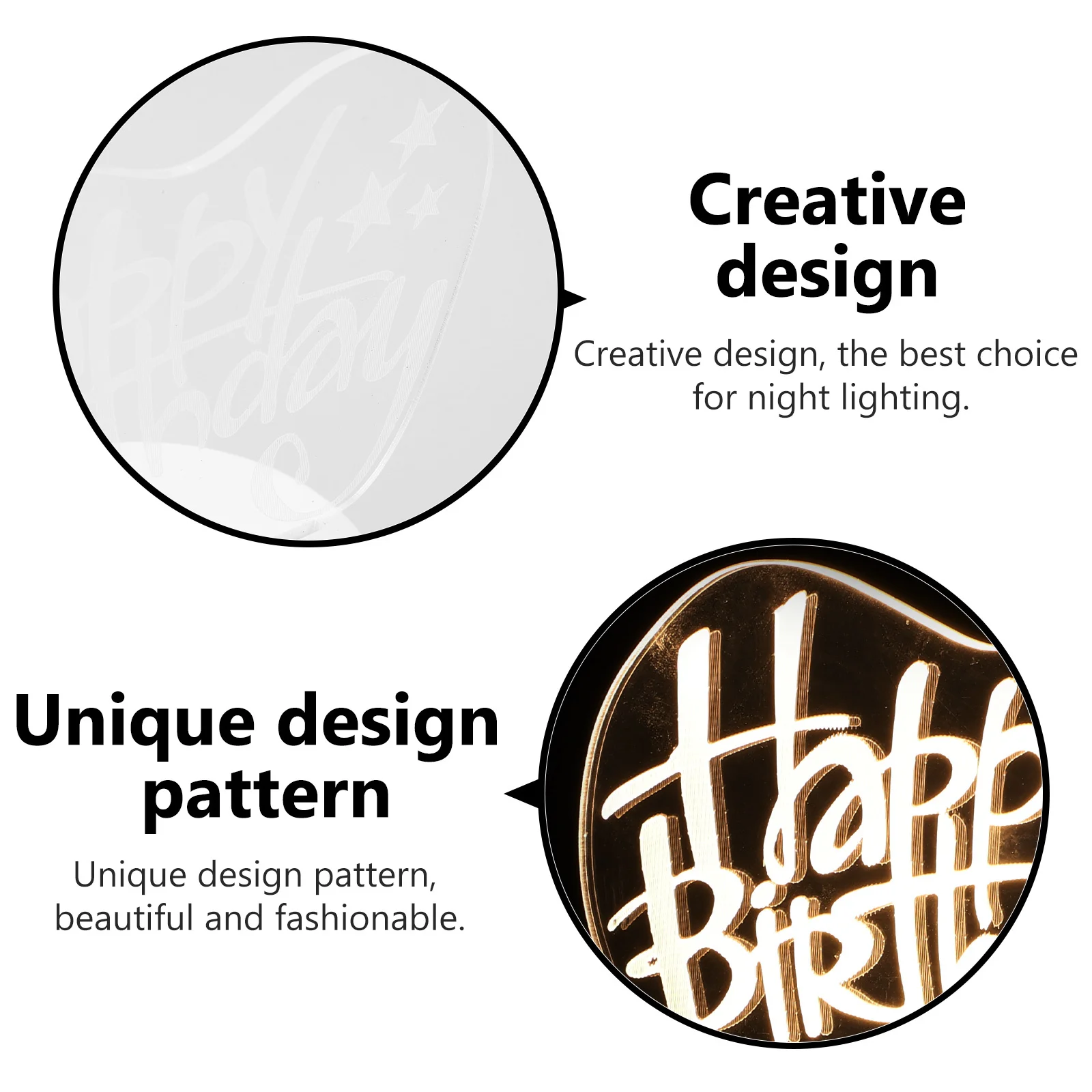 1 قطعة ثلاثية الأبعاد ضوء الليل رومانسية شفافة ديكور LED مصباح المنزل غرفة نوم الجدول ضوء هدية عيد ميلاد عيد الميلاد حفلة الإضاءة الدافئة