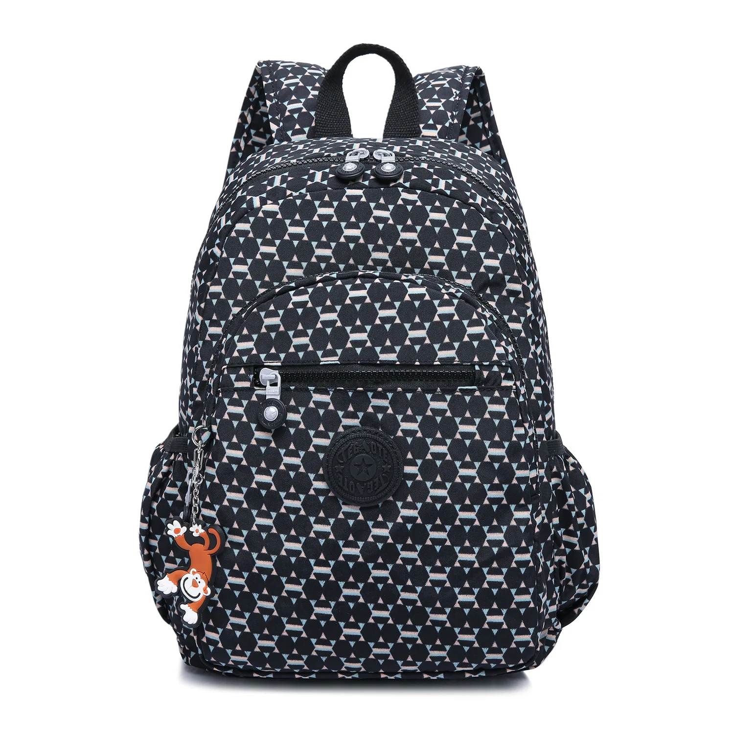 TEGAOTE High Quality Nylon Flower Pattern Fashion Casual A4 Girl Boy Women Men School Backpack Lightweight Travel Bag M1318