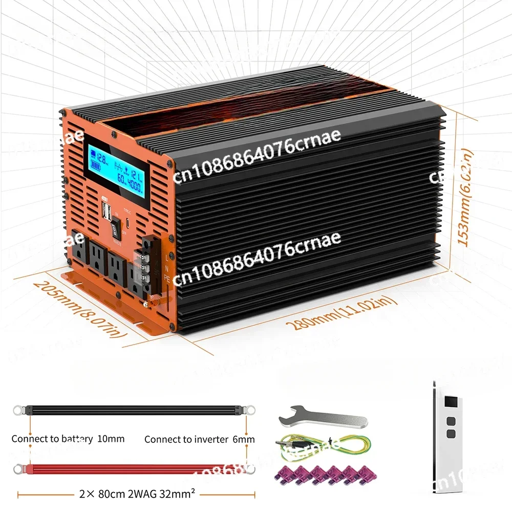 Pure Sine Wave Power Inverter 12v 24v 4000watts 110v 120v 220v 240v