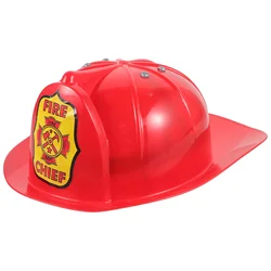 Plastic Kids Firefighter Hat Children Fireman Costume Prop Party Favor Birthday Event Realistic Role Play Halloween