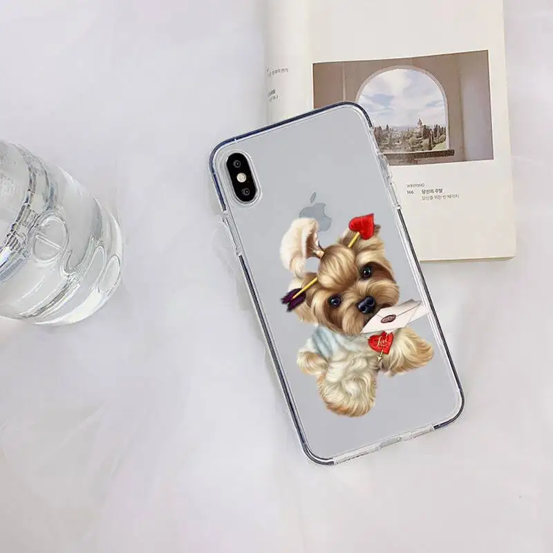 York shire Terrier dog Phone Case for iPhone 11 12 13 mini pro XS MAX 8 7 6 6S Plus X 5S SE 2020 XR clear case