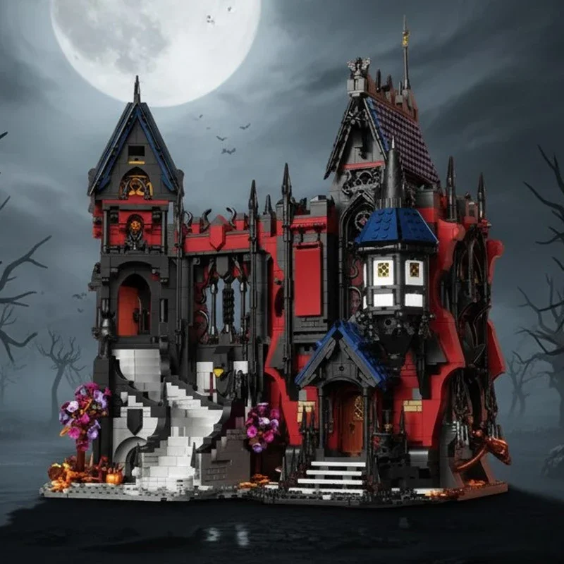 3540ピース ヴァンパイア城 MOC ゴシックスタイル ストリートビュー 組み立てブロックキット 組み立てレンガ モデルおもちゃ 子供 大人 ハロウィンギフト