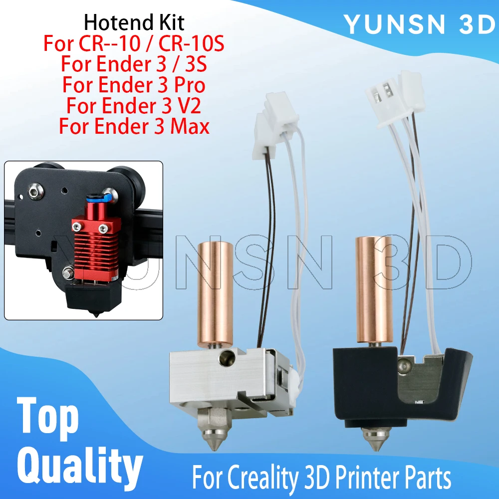 

Модернизированный комплект Hotend для Creality Ender 3 3S Hot End с медным соплом толщиной 0,4 мм для CR 10/ CR 10S Ender 3 Pro/ Max/ V2