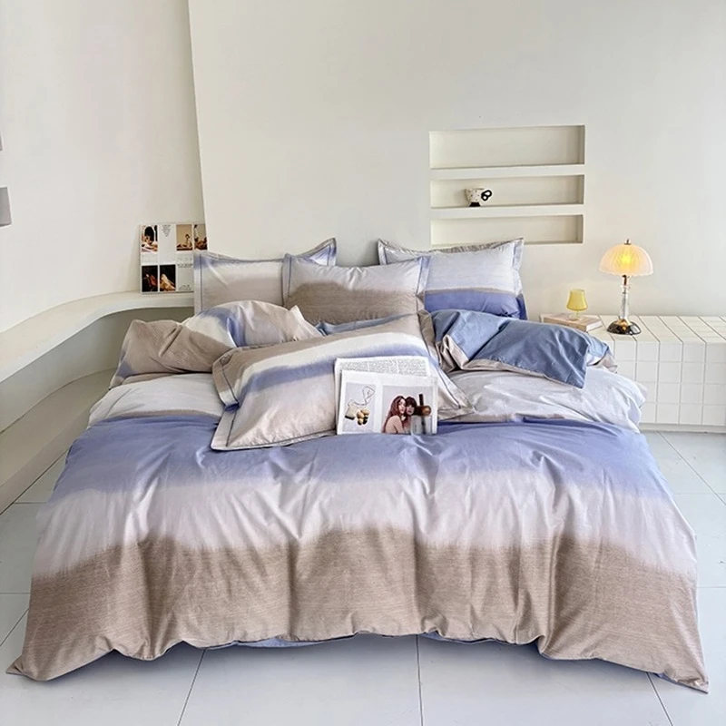 Fashion 3PC High-quality Cotton Quilt Cover Set High Count Cotton Duvet Cover Pillowcase Breathable and Skin Friendly Bedding