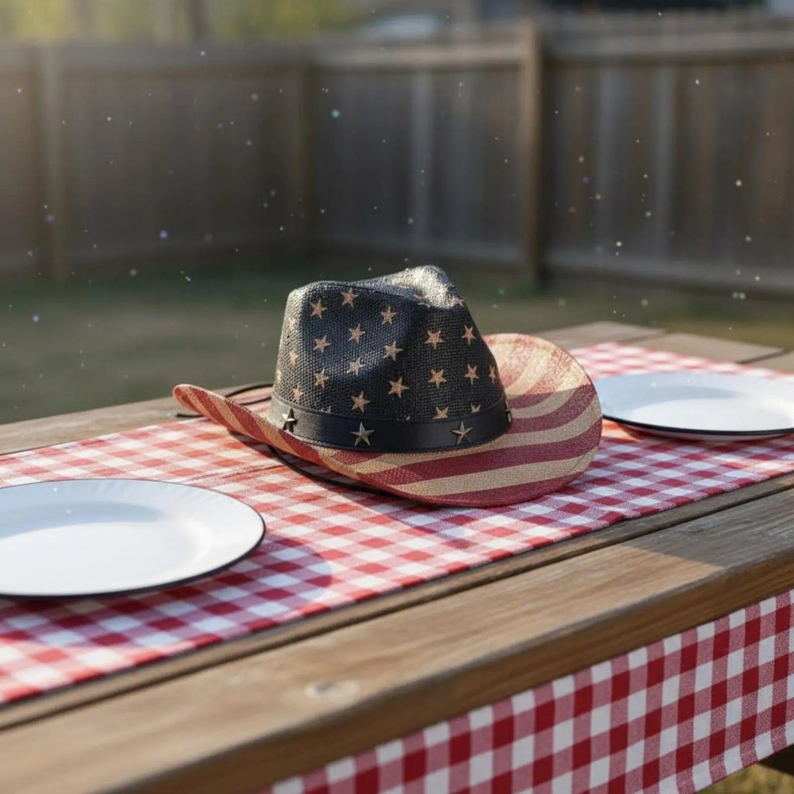 Red White Blue Patriotic Cowboy Hat Party Costume Accessory for Independence Day and Carnival