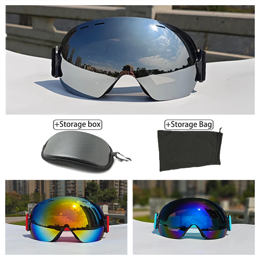 

Ski Glasses Glasses Bag Glasses Case Adult Easy Version Men And Women Ski Equipment Winter Glasses Set Sports Goggles Snowboard