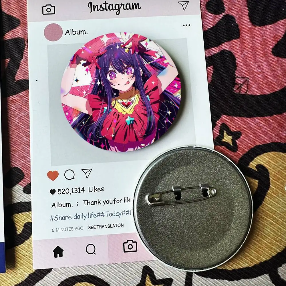 Ruby Hoshino Anime Badges 25 32 44 58 75 mm Round Fans Collect Friends Gifts Brooch Souvenir