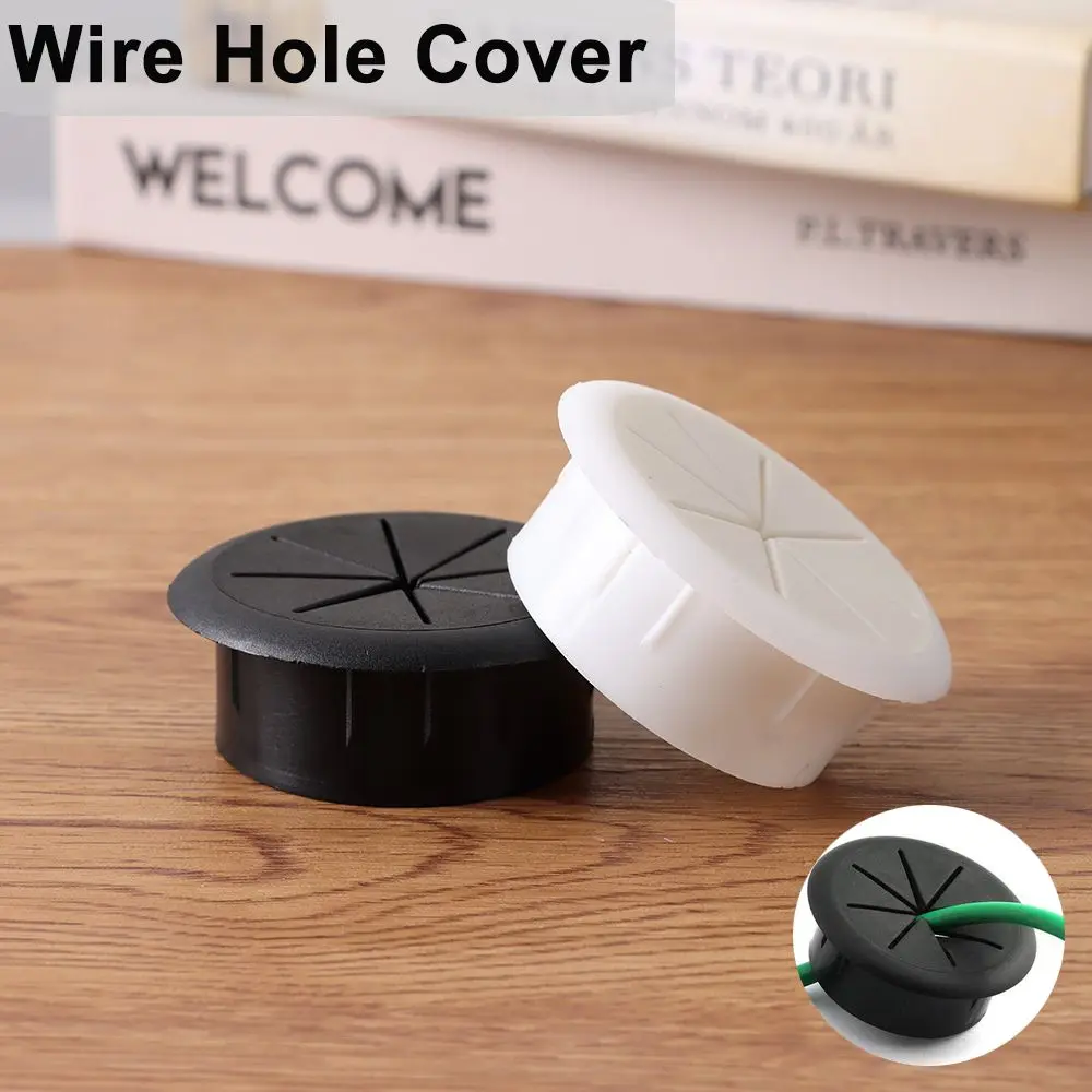 Office Desk Cord Grommet Wire Hole Cover Cable Organizer Line Outlet Port Threading Box Cover Cable Passing Hole